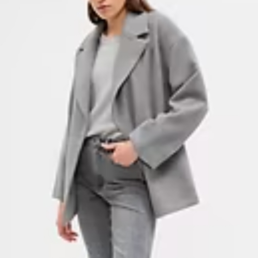 Wool Short Wrap Coat